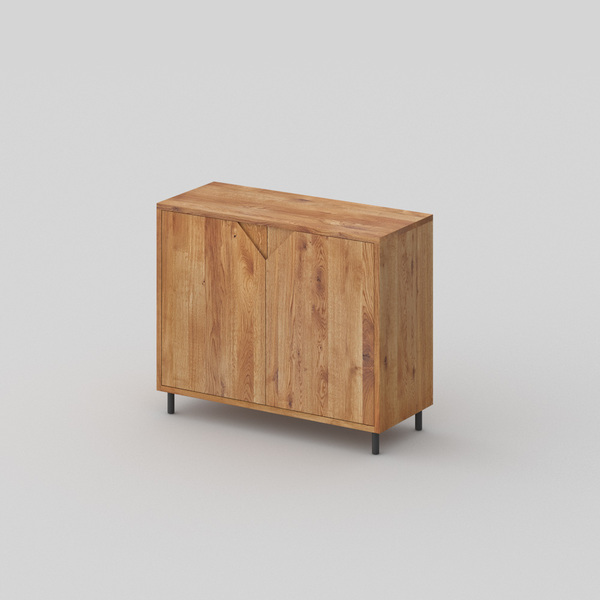 Design Holz Sideboard Kommode PYRA cam1 Maßgefertigt aus 無垢節ありオーク材、オイル仕上げ von vitamin design